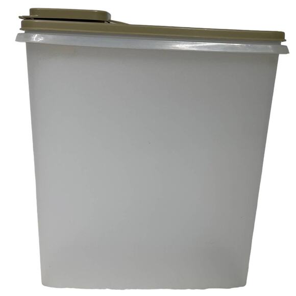 Tupperware Vtg 90's Modular Mates Super Cereal Keeper Store N Pour & Almond Seal - Picture 6 of 11